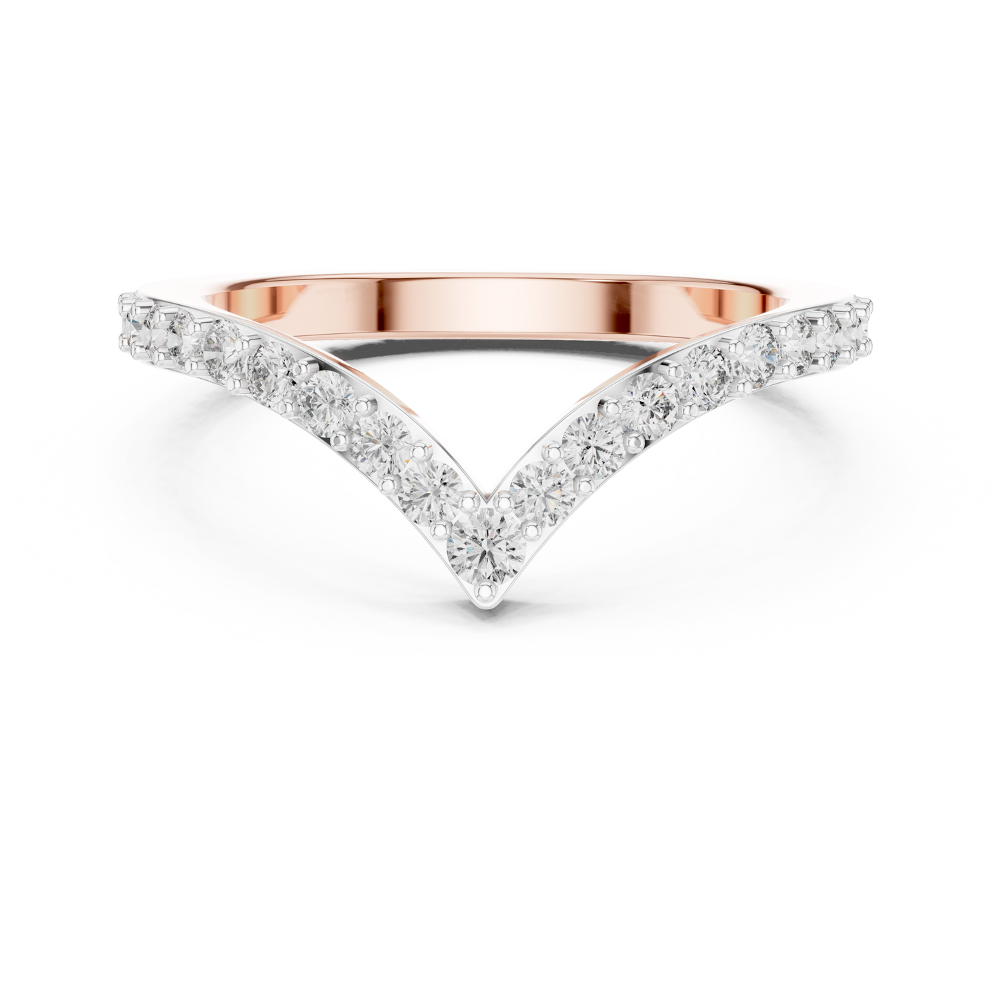 V Shape Diamond Ring - SB-6-18
