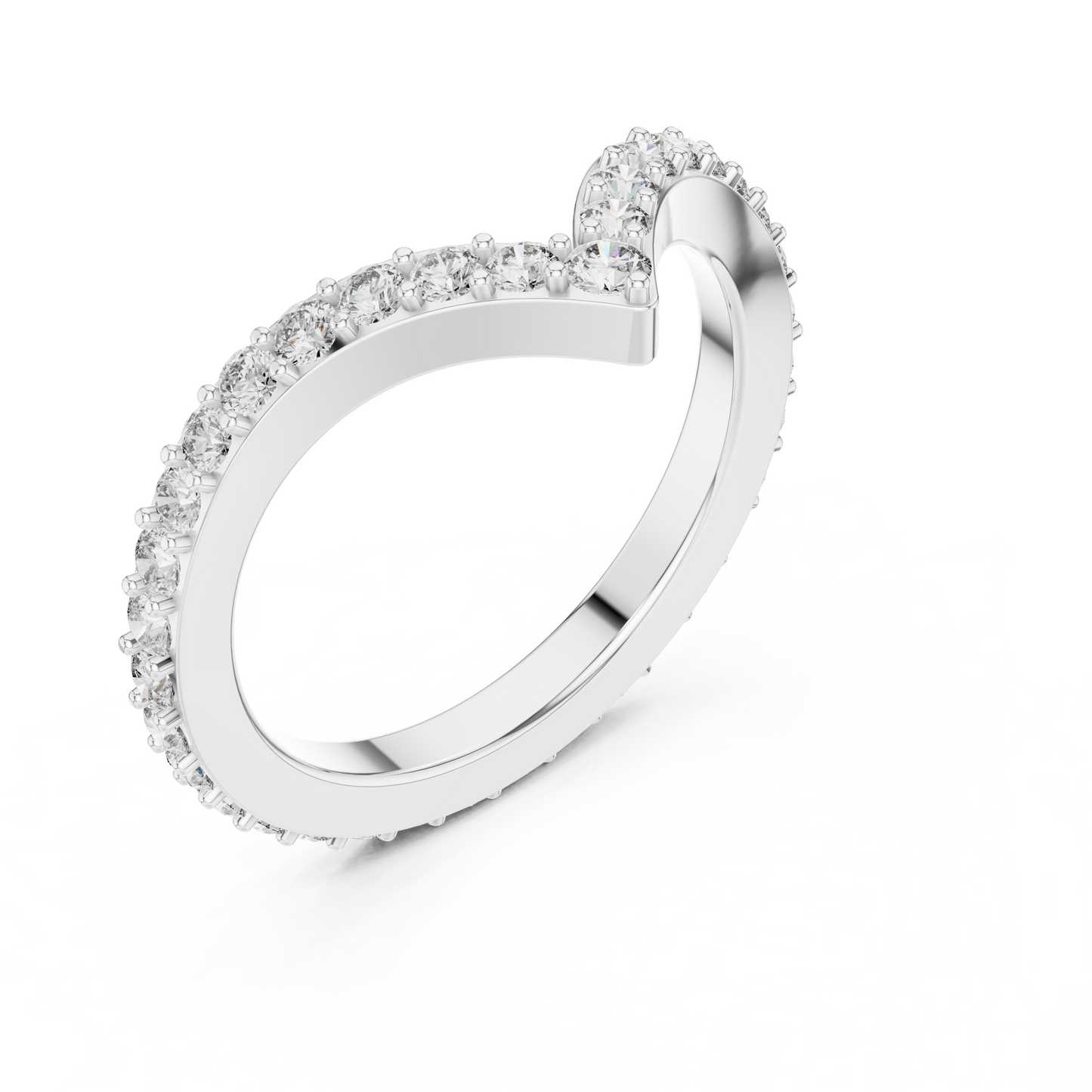 V Shape Diamond Ring - SB-6-18