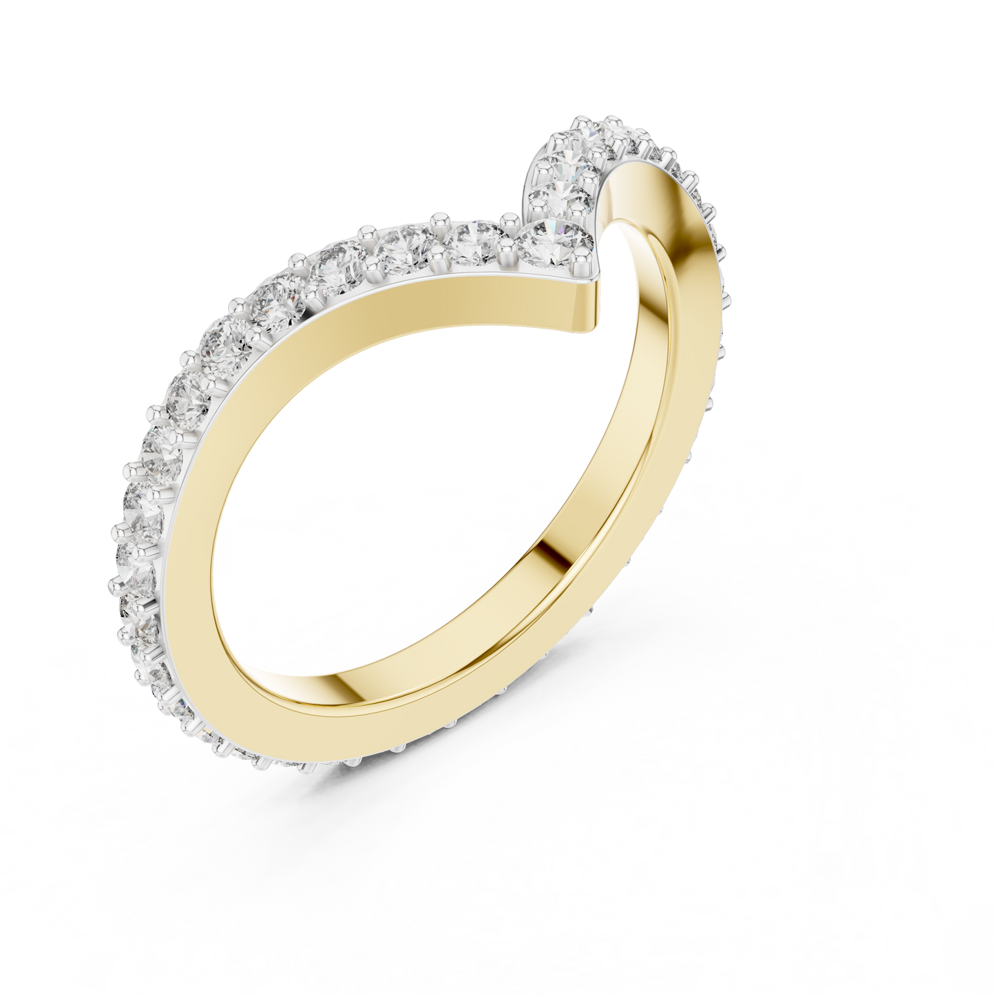 V Shape Diamond Ring - SB-6-18