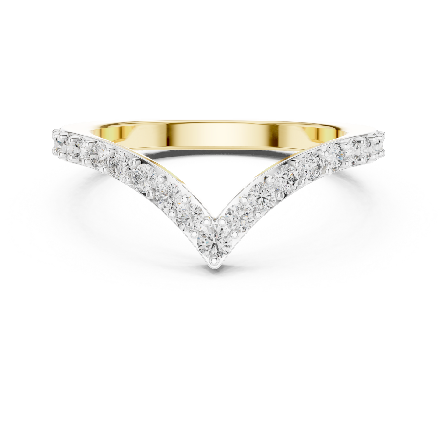 V Shape Diamond Ring - SB-6-18