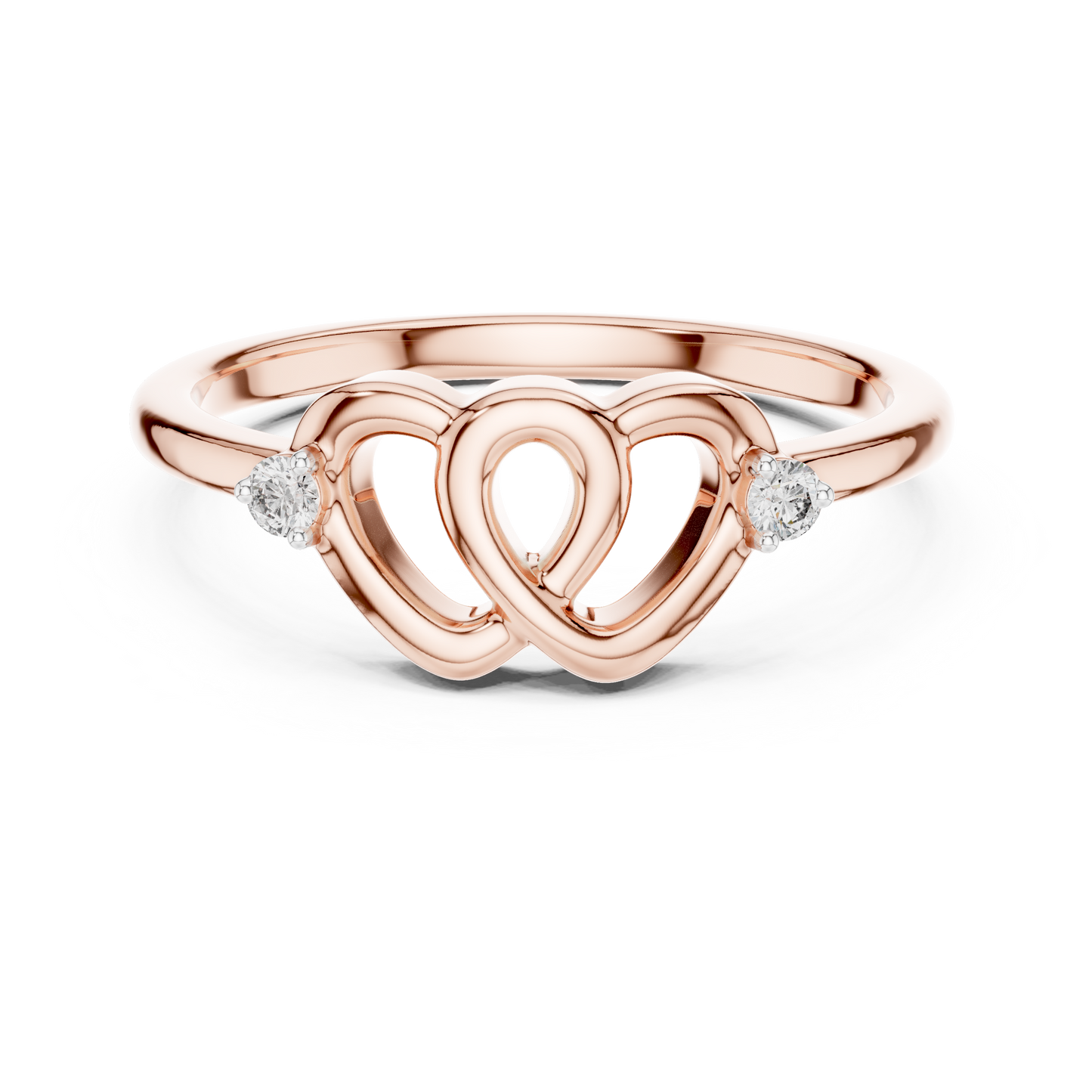 2 Hearts Diamond Ring - SB-6-23