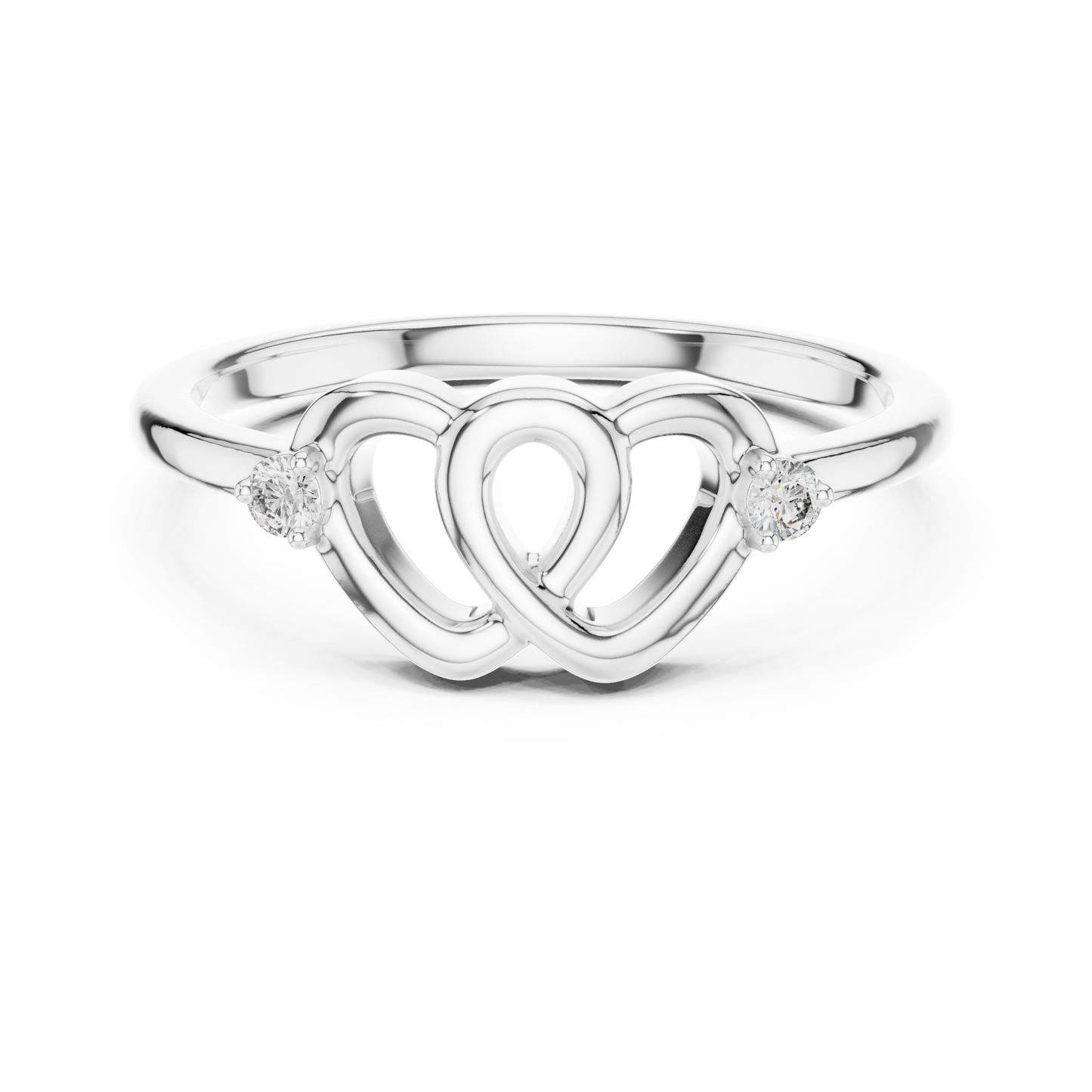 2 Hearts Diamond Ring - SB-6-23