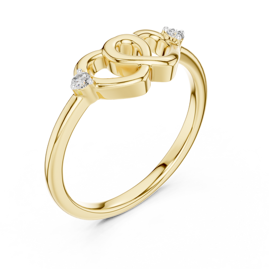 2 Hearts Diamond Ring - SB-6-23