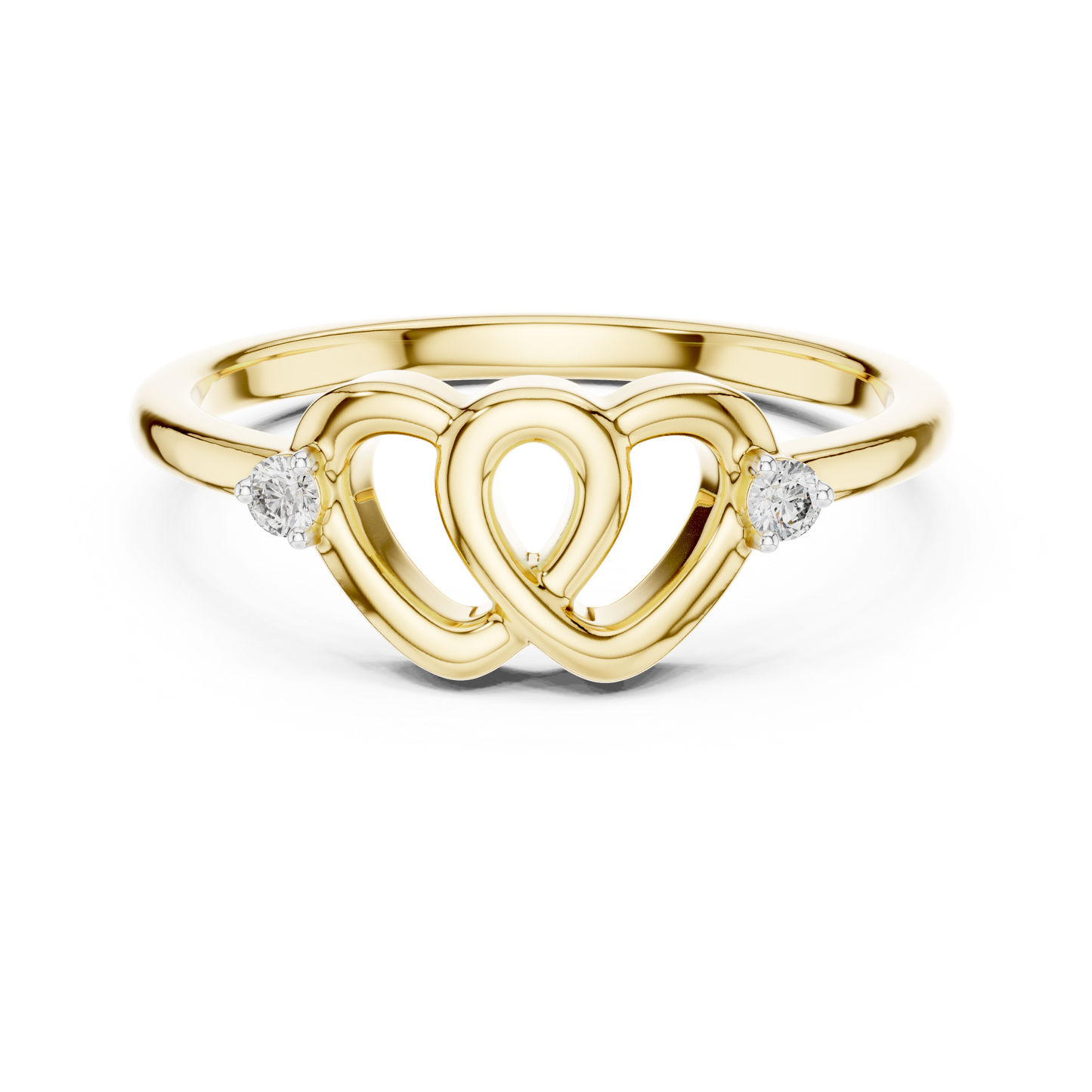 2 Hearts Diamond Ring - SB-6-23