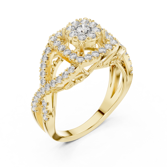 Royal Queen Style Diamond Engagement Ring SB-9-74