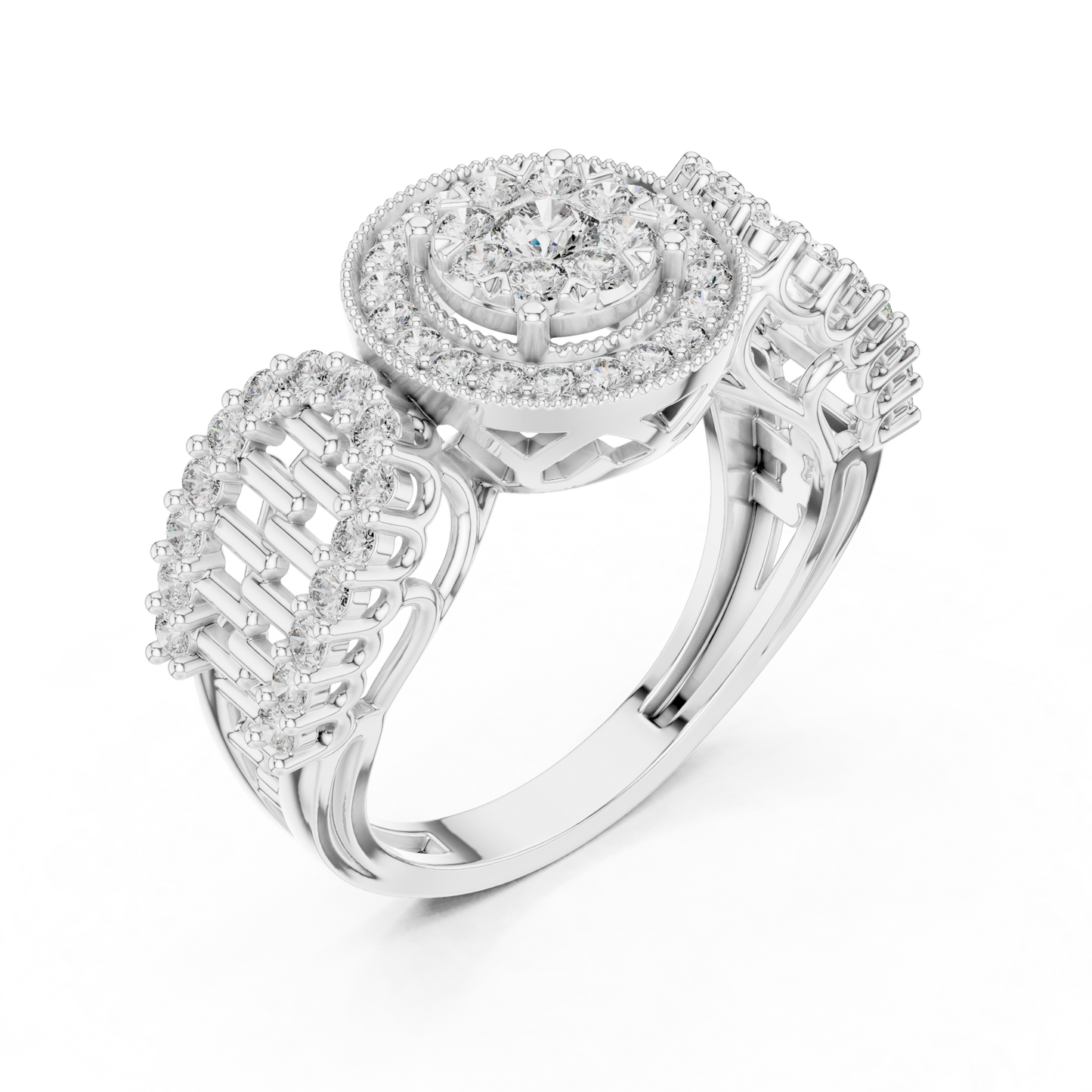 Royal Style Diamond Engagement Ring SB-9-80