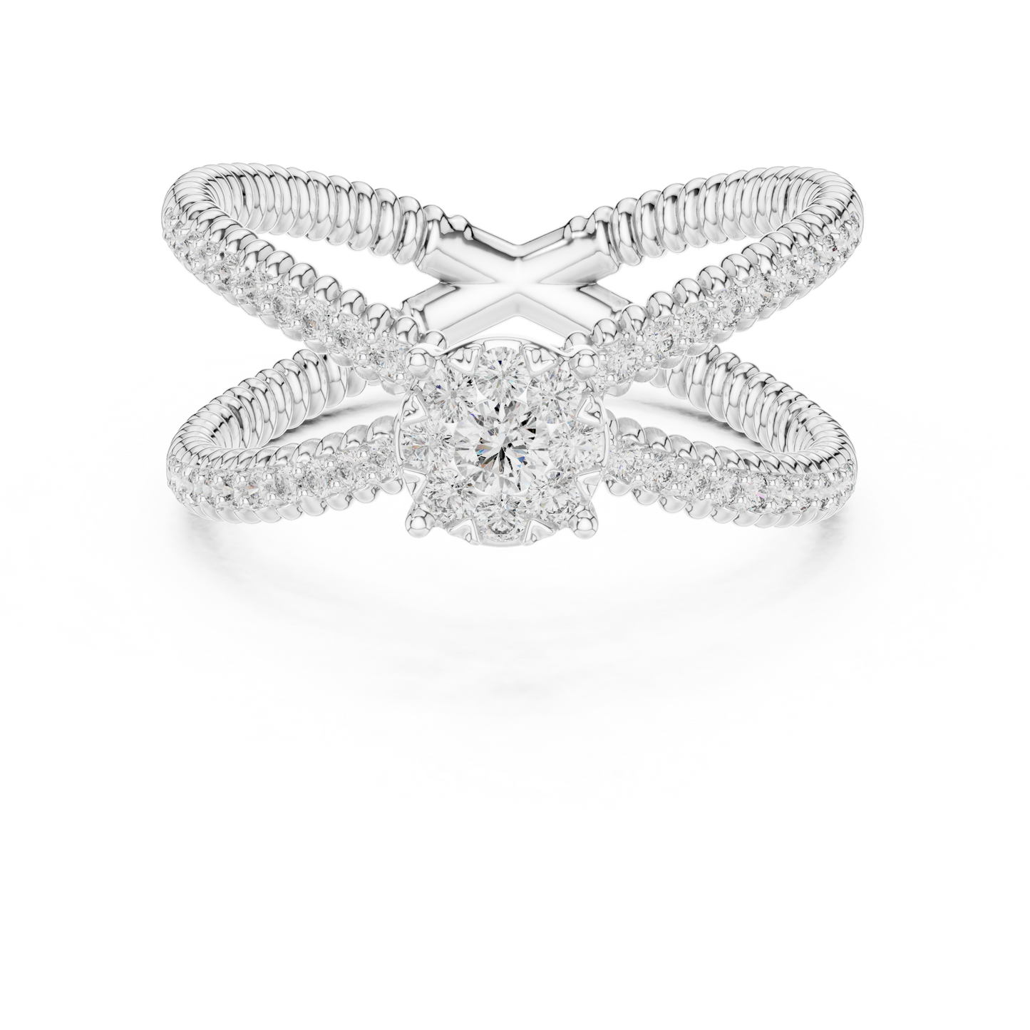 X Shape Diamond Ring SB-9-84