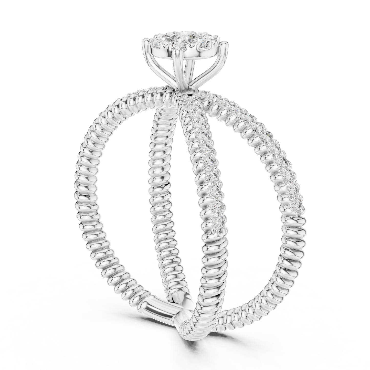 X Shape Diamond Ring SB-9-84