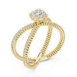 X Shape Diamond Ring SB-9-84