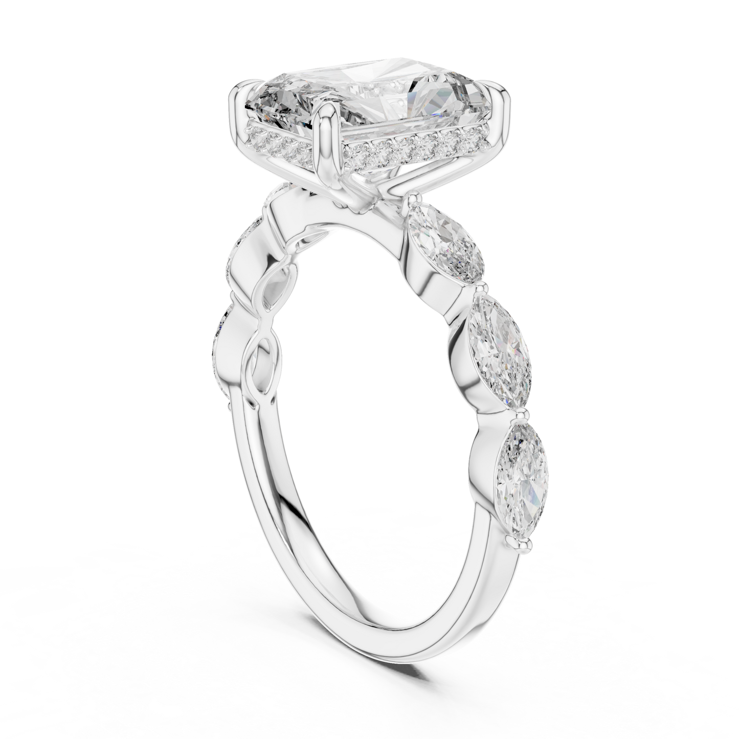 Large Square Diamond Ring - SB-9-1
