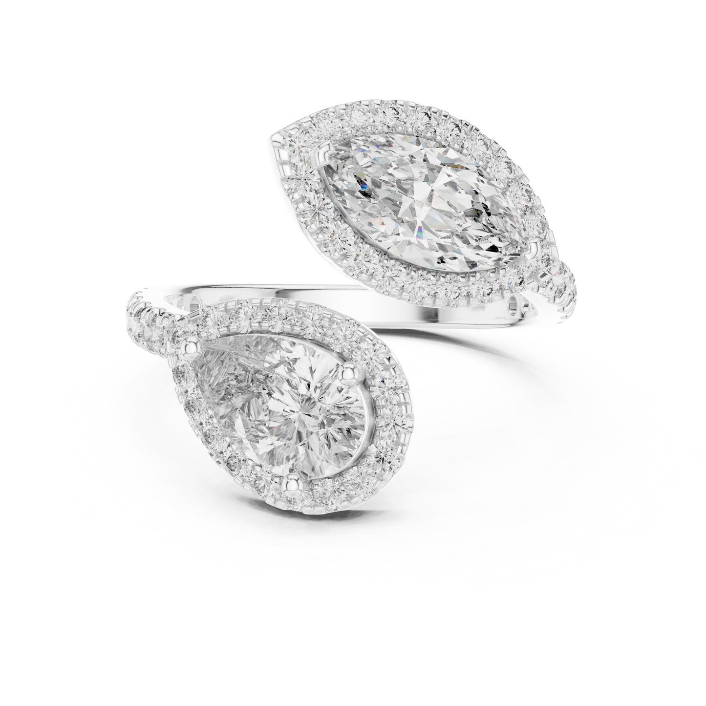 Dual Diamond Clip Ring - SB-9-2