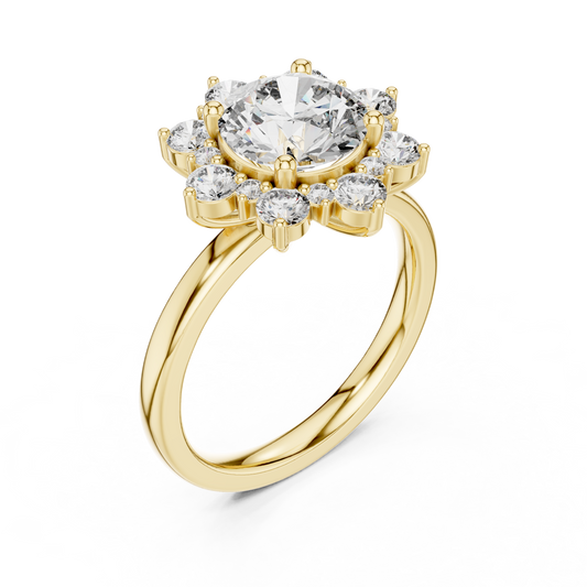 Flower Diamond Ring - SB-9-5