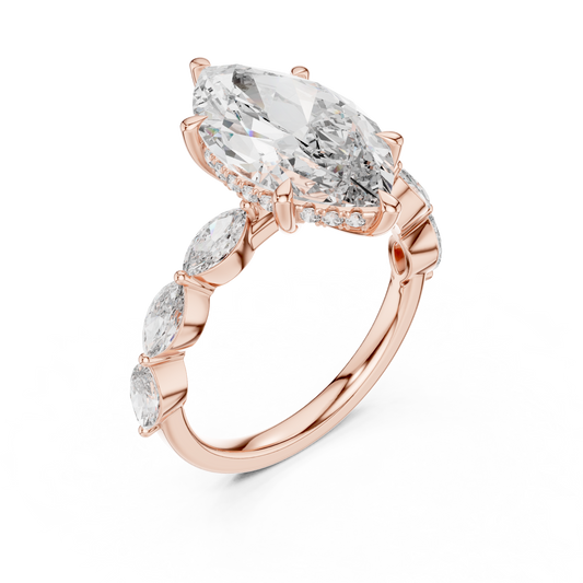 Large Leaf Diamond Ring - SB-9-8