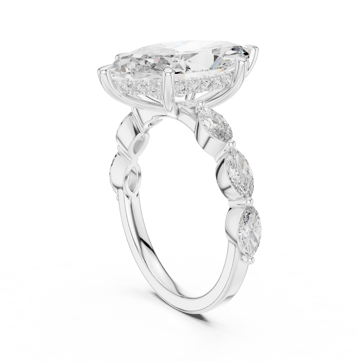 Large Leaf Diamond Ring - SB-9-8