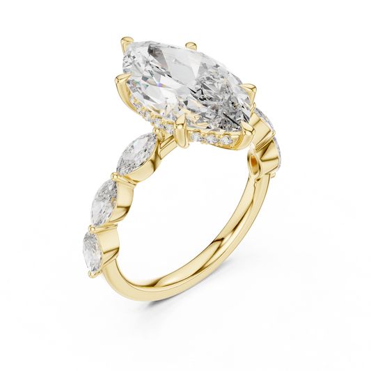 Large Leaf Diamond Ring - SB-9-8