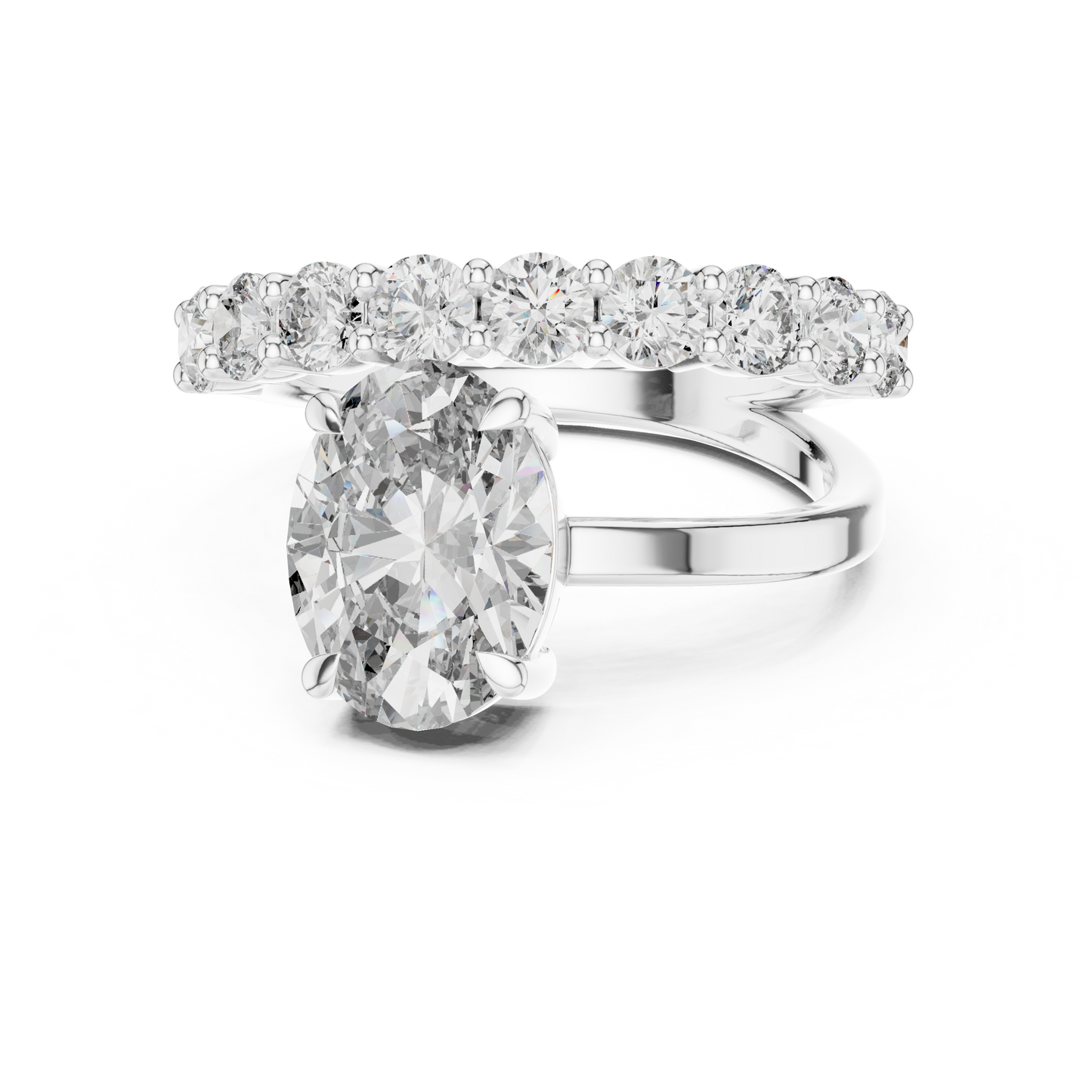 Flower Design Diamond Ring - SB-9-10