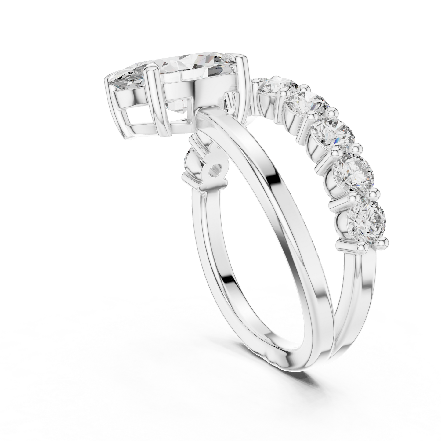 Flower Design Diamond Ring - SB-9-10