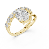 Flower Design Diamond Ring - SB-9-10