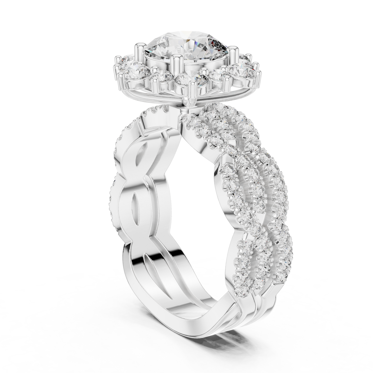 Flower Shape Diamond Ring - SB-9-13