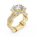 Flower Shape Diamond Ring - SB-9-13