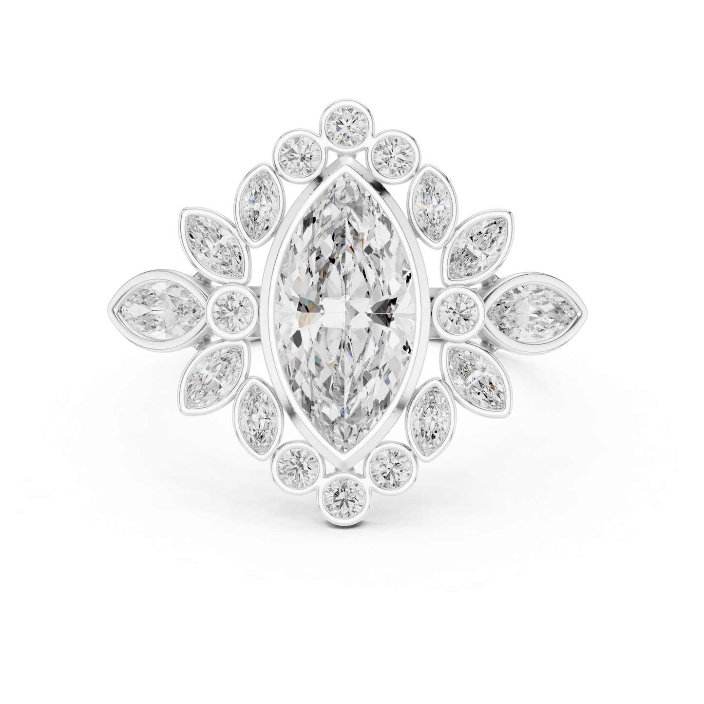 Royal Multi Diamond Ring - SB-9-14