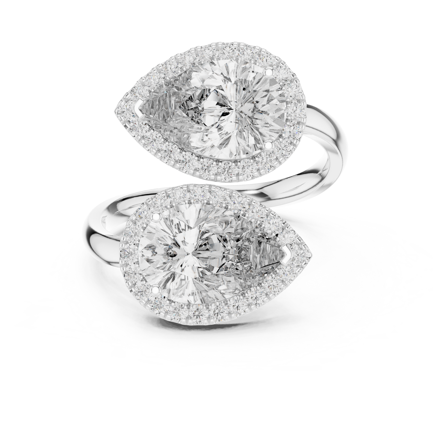 Auto Size Dual Diamond Clip Ring - SB-9-15