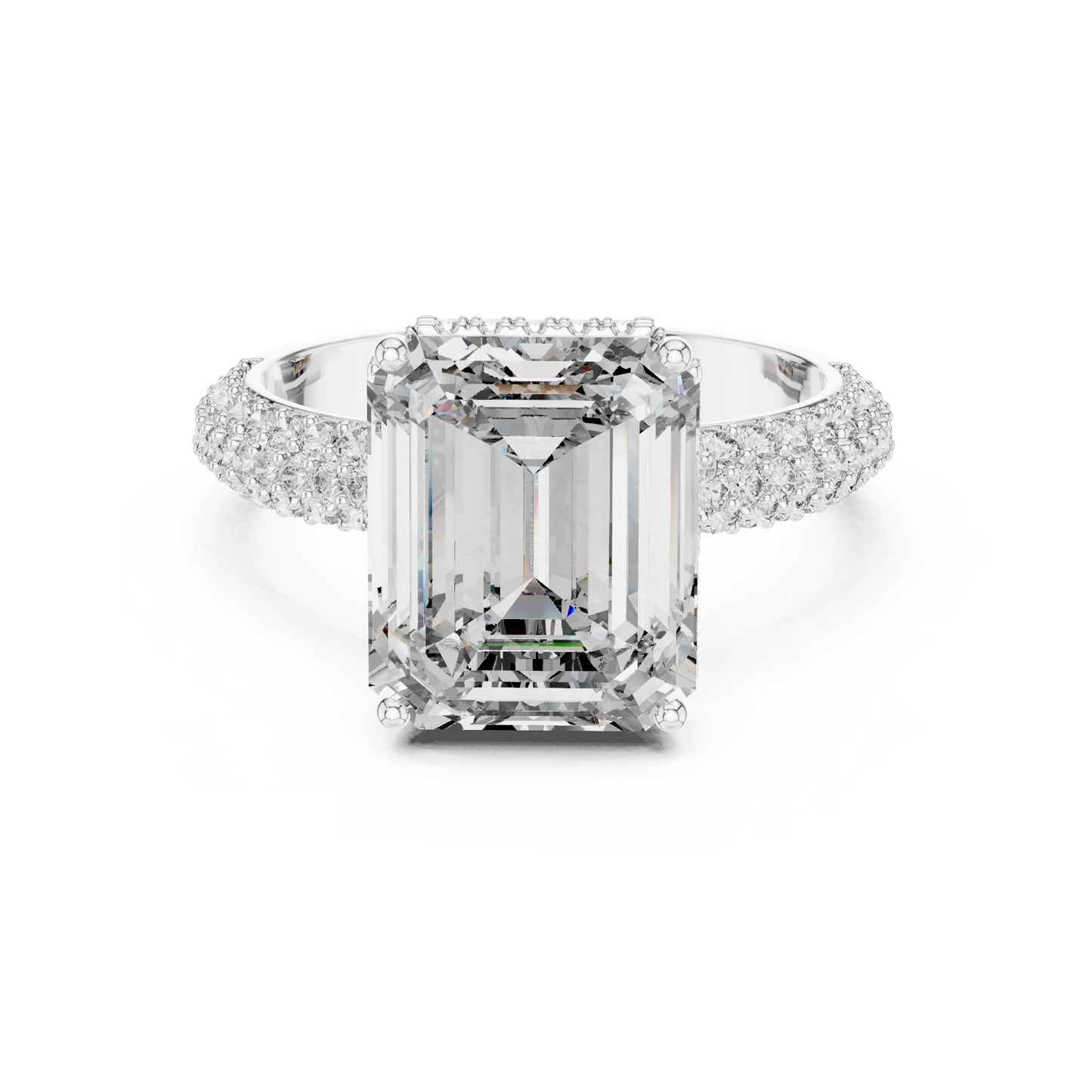 Large Square with Small Diamond Border Ring - SB-9-17