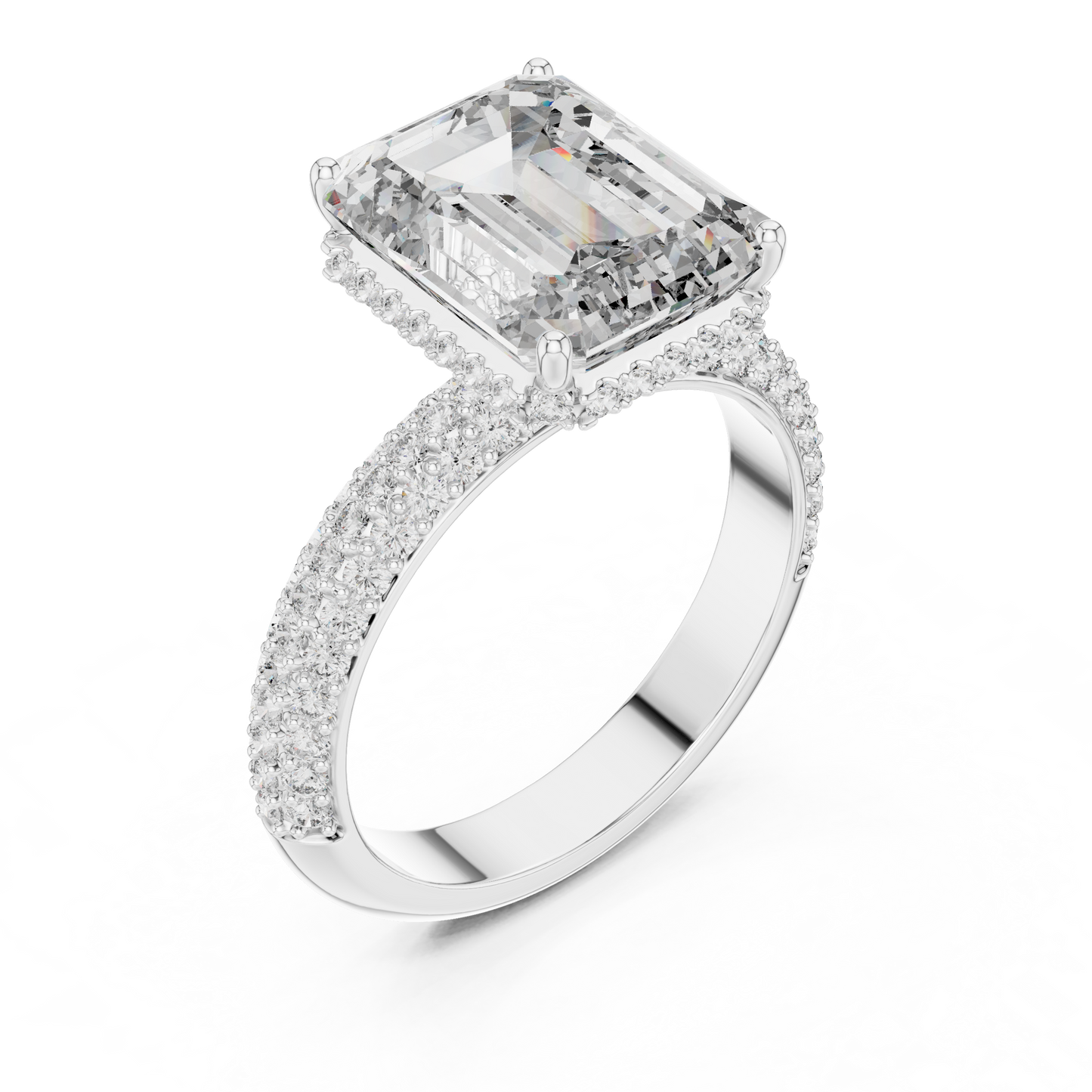 Large Square with Small Diamond Border Ring - SB-9-17