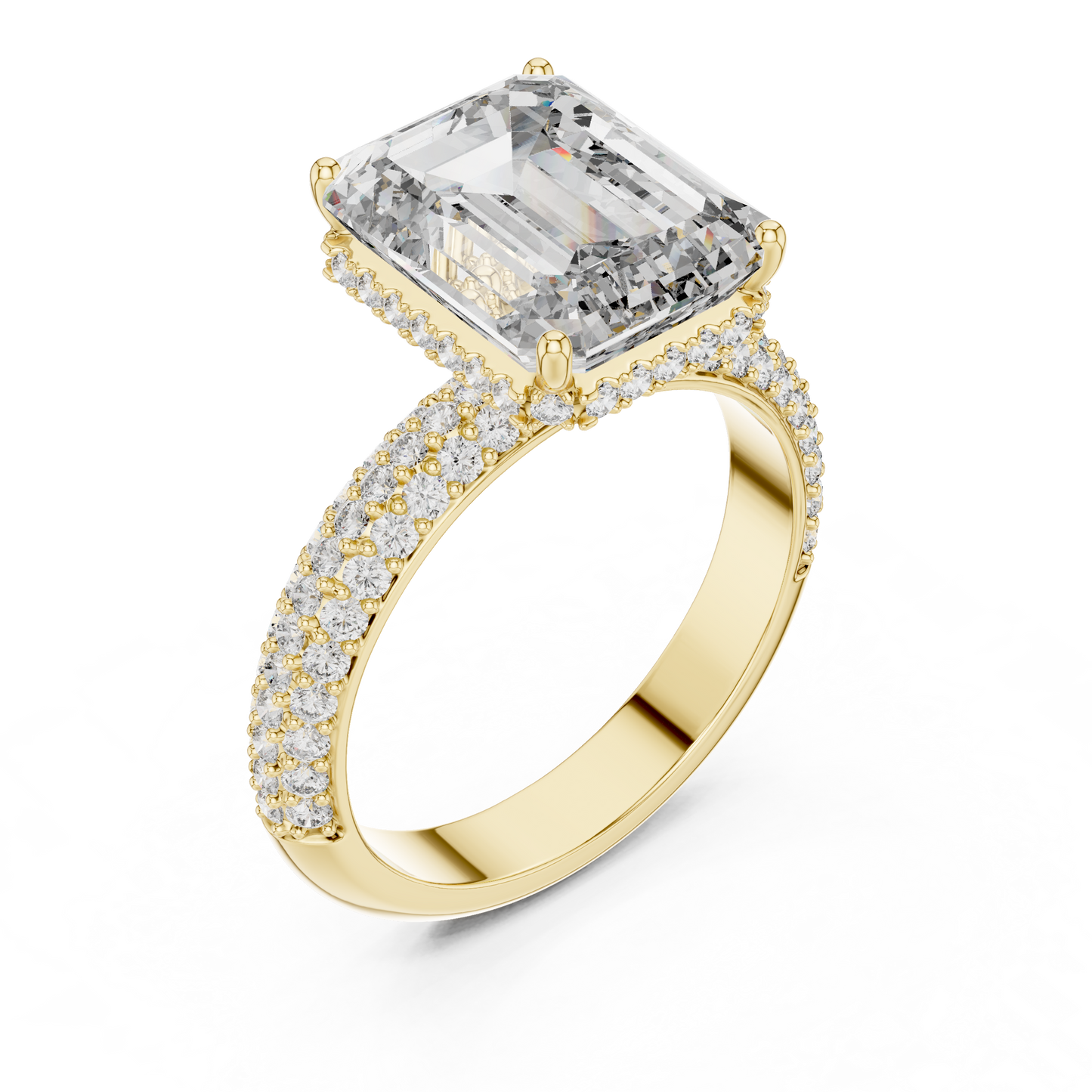Large Square with Small Diamond Border Ring - SB-9-17