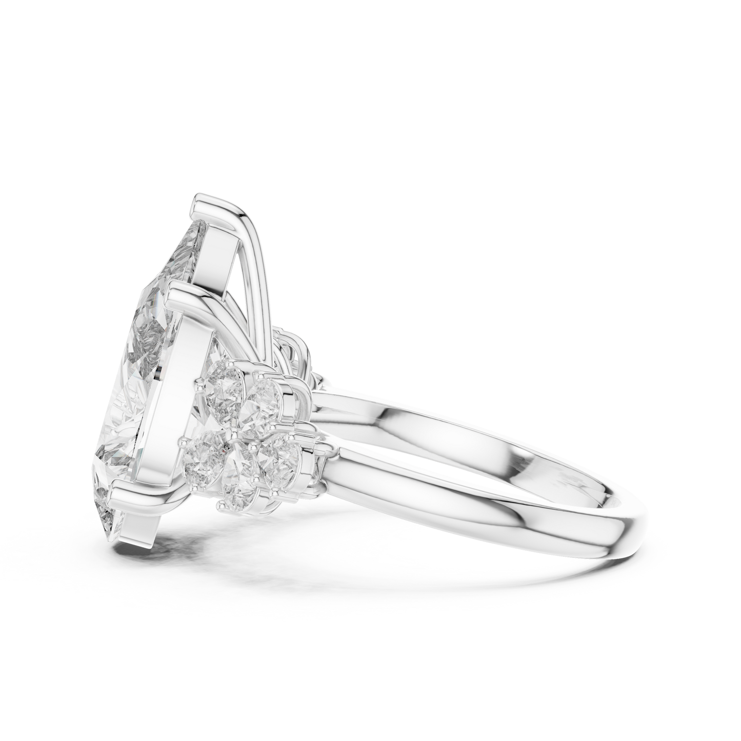 Large Leaf Marquise Diamond Ring - SB-9-19