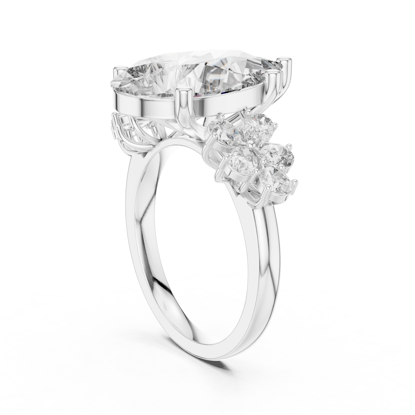 Large Leaf Marquise Diamond Ring - SB-9-19