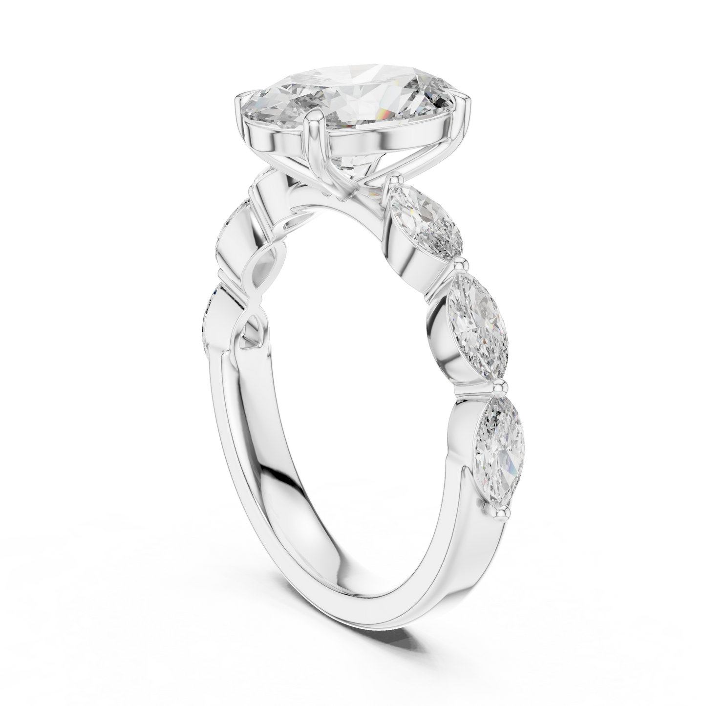 Oval Diamond Ring - SB-9-26
