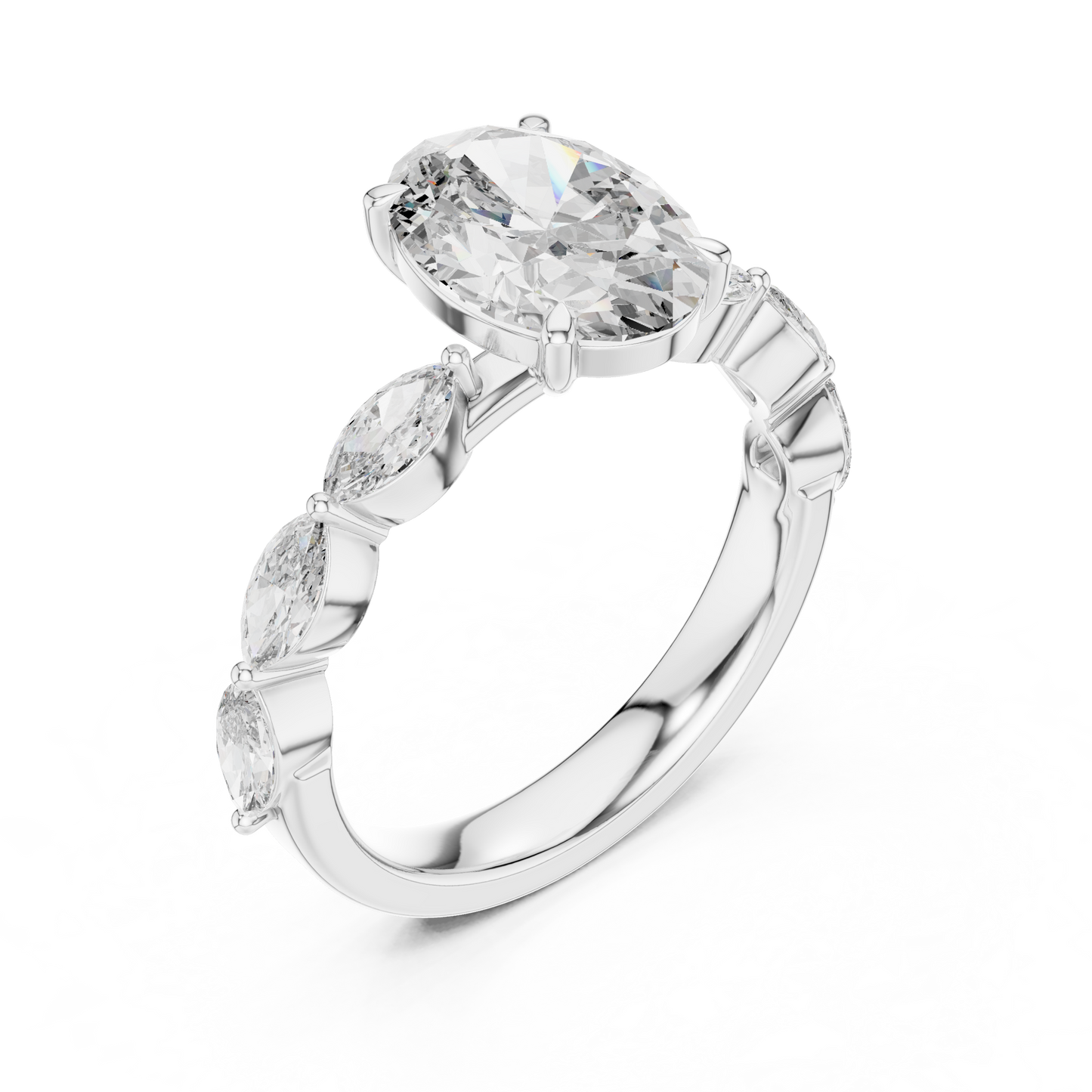Oval Diamond Ring - SB-9-26