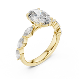 Oval Diamond Ring - SB-9-26