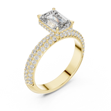 Square Half Border Diamond Ring - SB-9-30