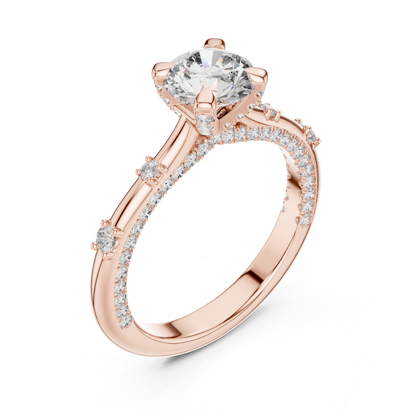 Engagement Multi Diamond Ring - SB-9-37
