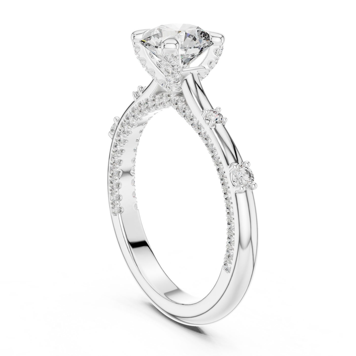 Engagement Multi Diamond Ring - SB-9-37