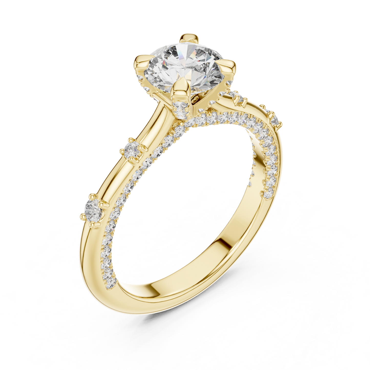 Engagement Multi Diamond Ring - SB-9-37