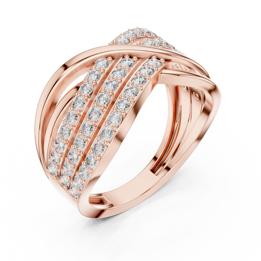 Multi Layer Swirl Diamond Ring - SB-9-39