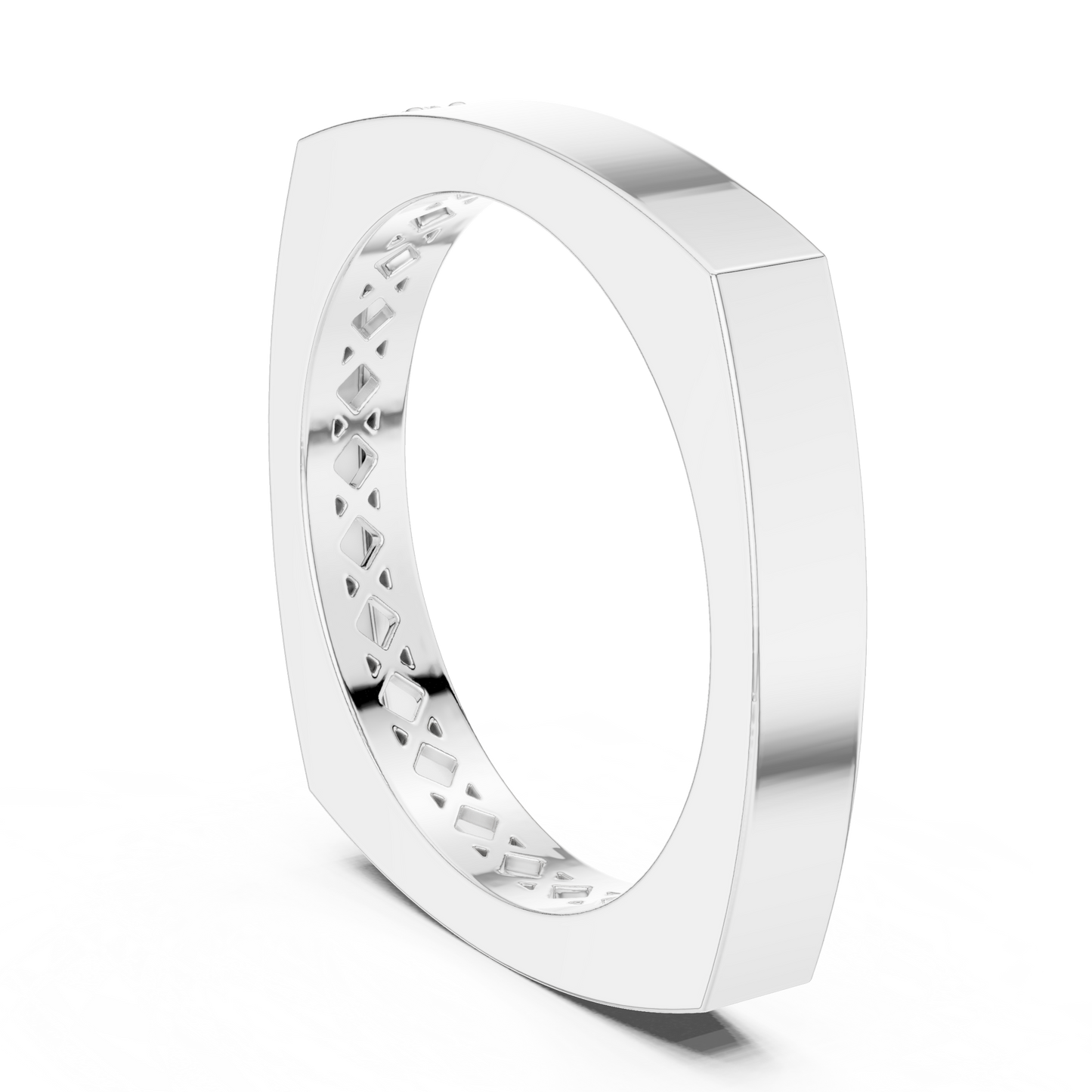 Square Shape Corner Diamond Ring - SB-9-41