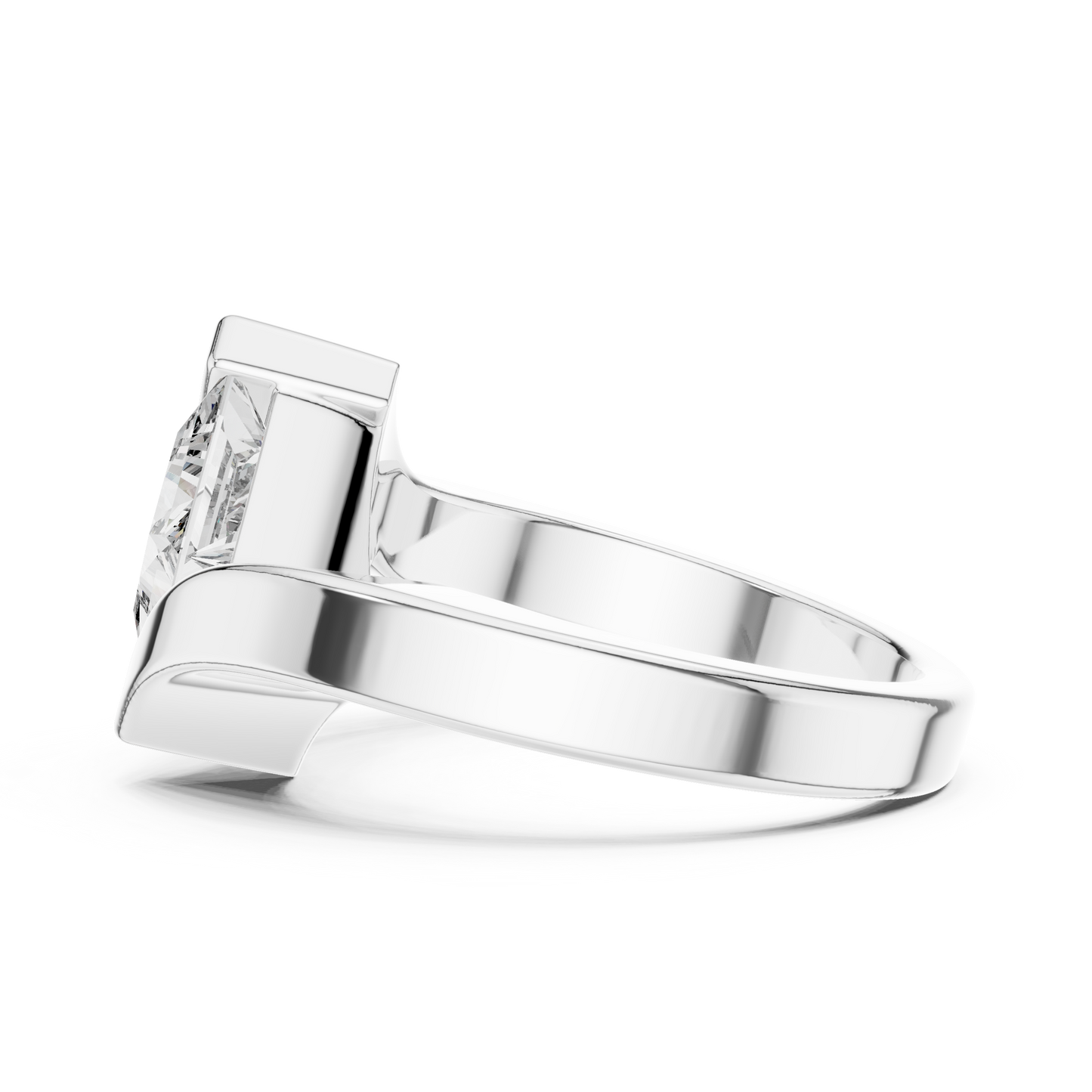 Tilted Square Aesthetic Diamond Ring - SB-9-46