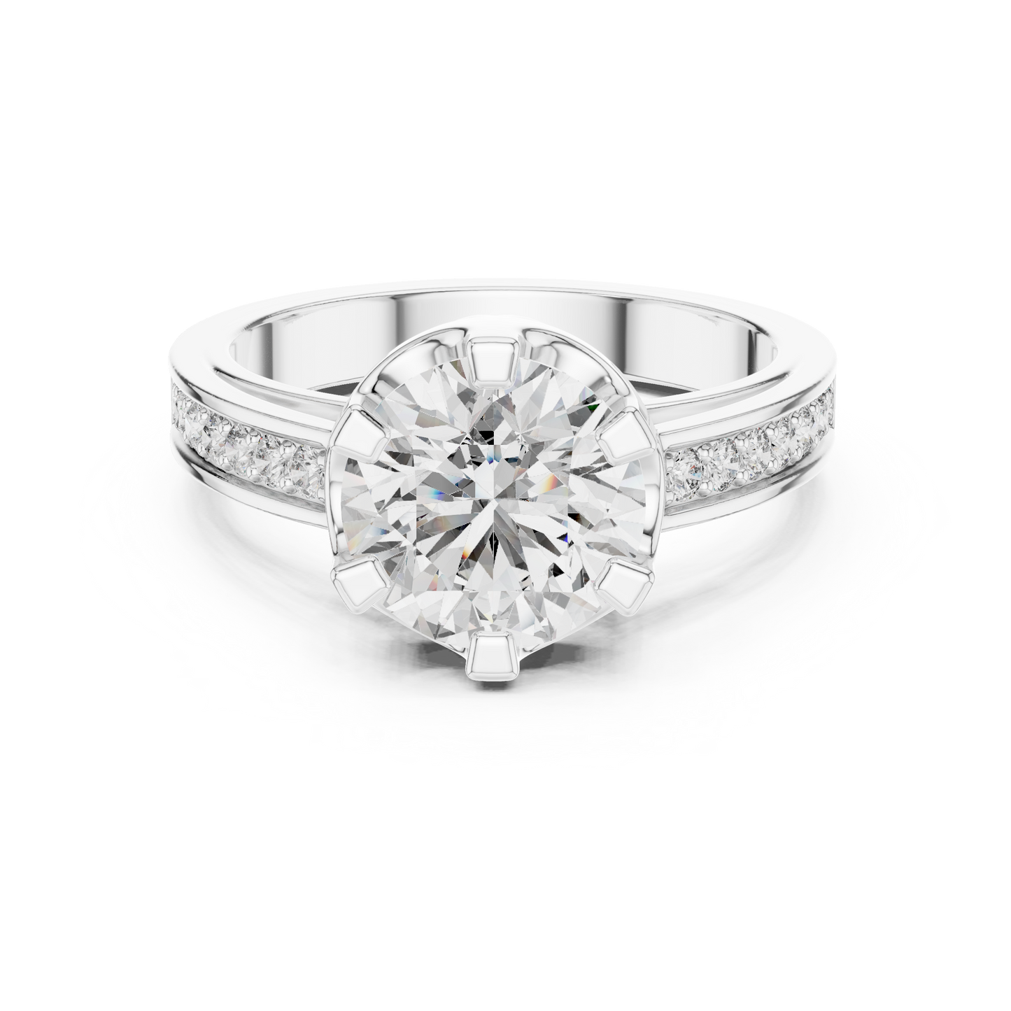 Royal Engagement Diamond Ring - SB-9-48
