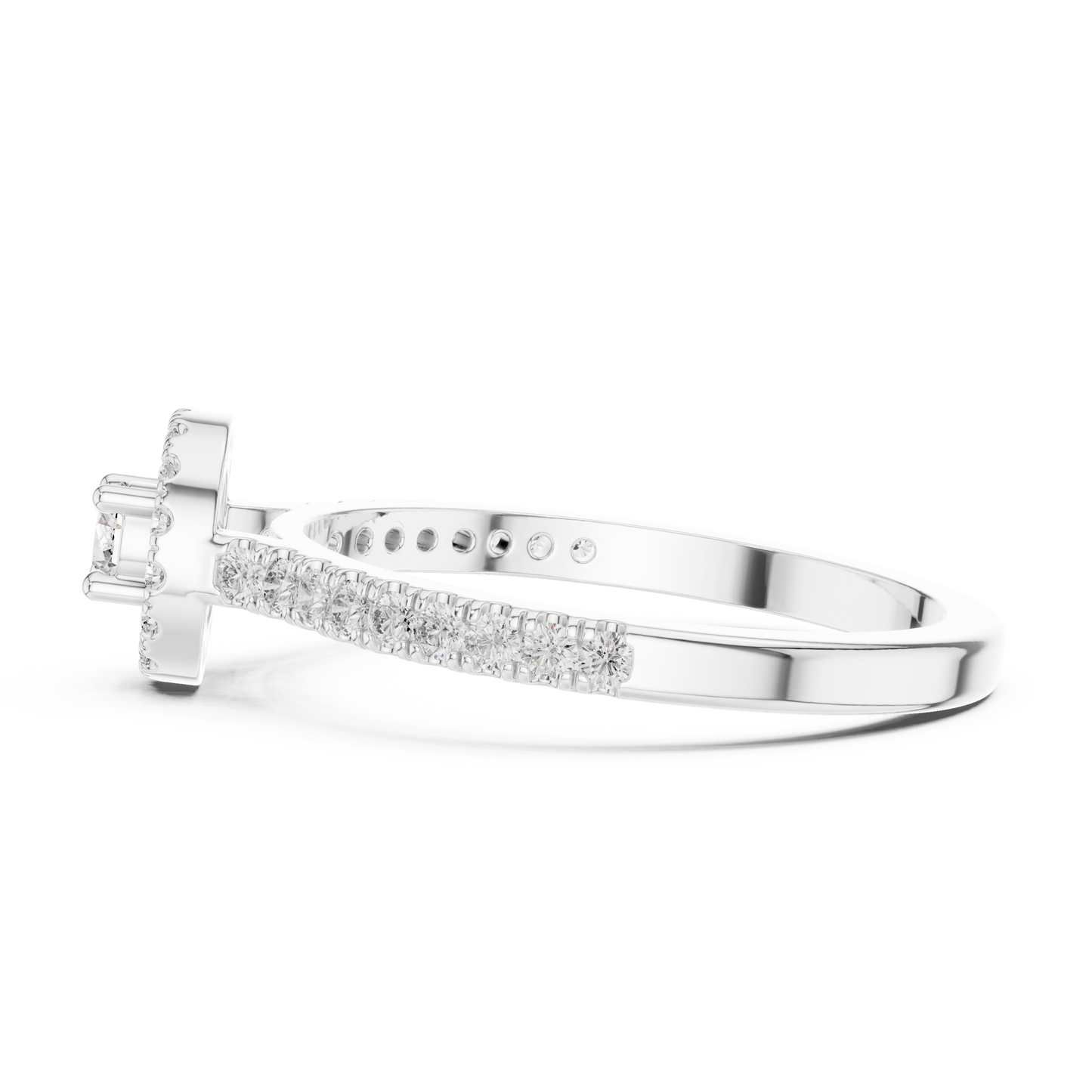 Princess Single Core Diamond Ring - SB-9-50