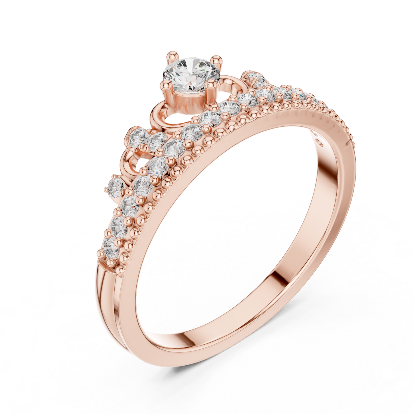 Princess Crown Diamond Ring - SB-9-54
