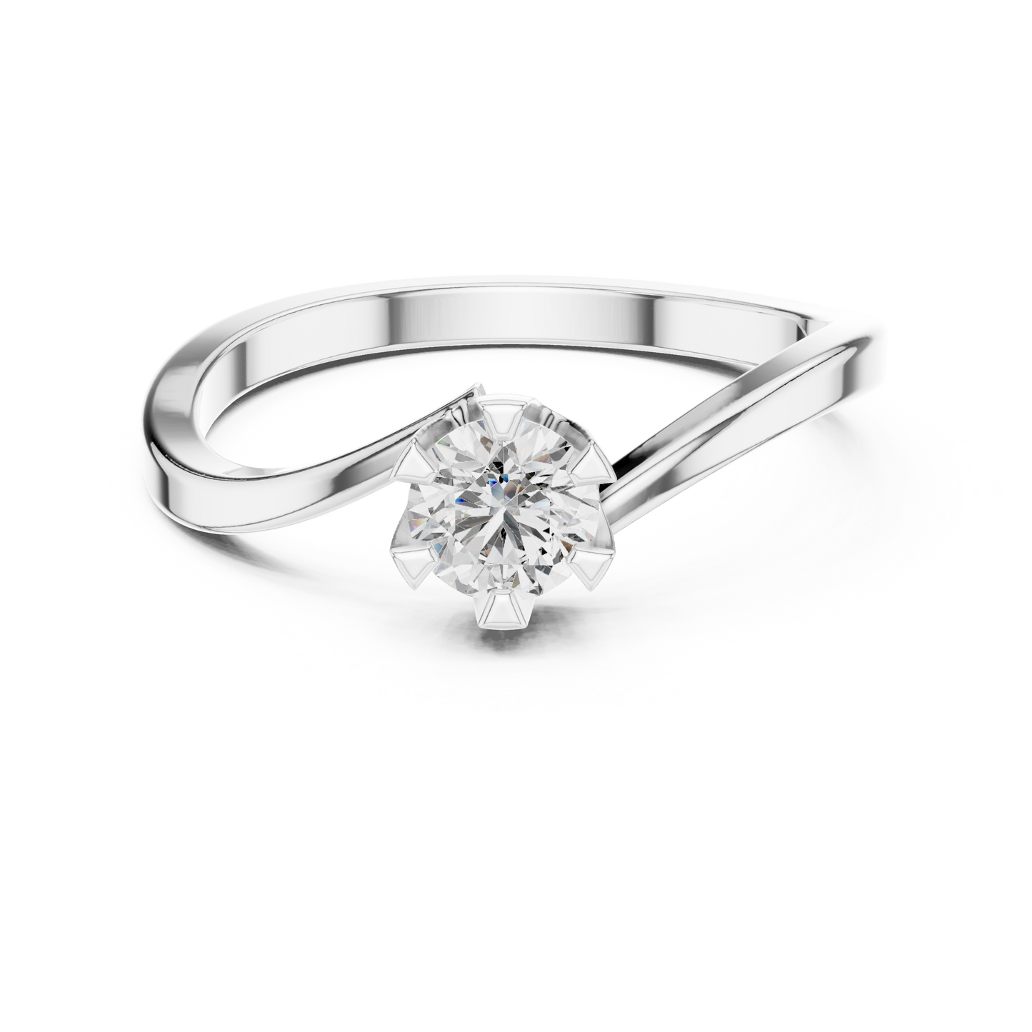 Aesthetic Curvy Engagement Diamond Rind - SB-9-58