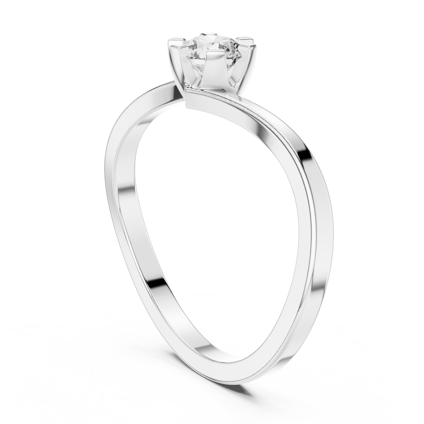 Aesthetic Curvy Engagement Diamond Rind - SB-9-58
