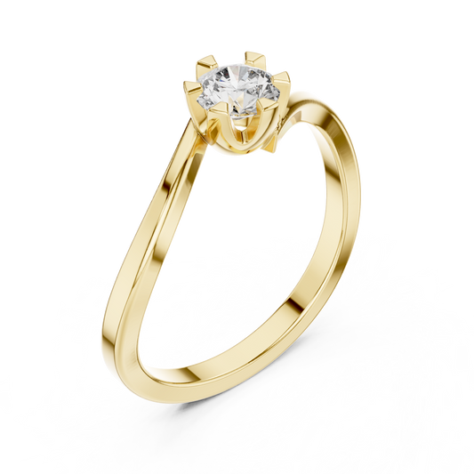 Aesthetic Curvy Engagement Diamond Rind - SB-9-58