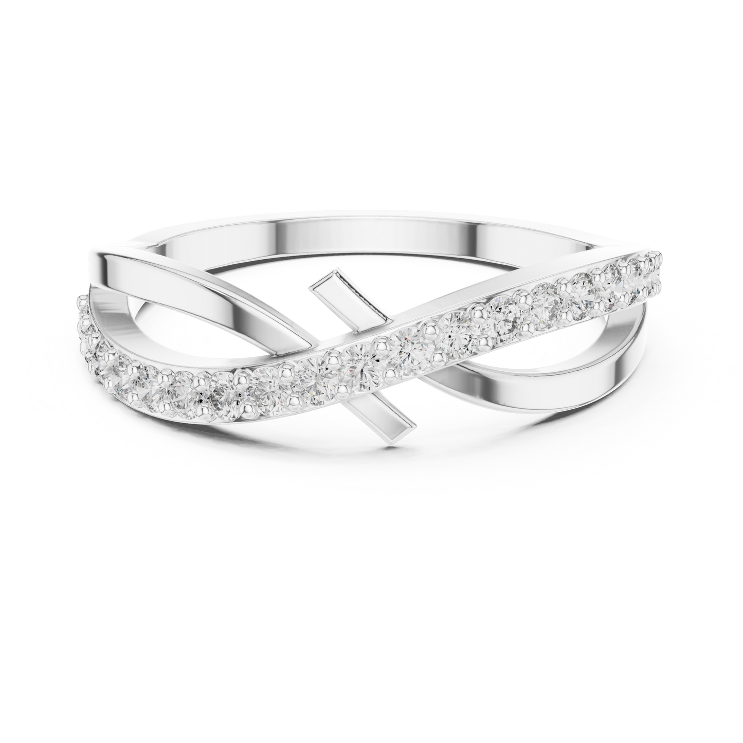 Curvy Modern Diamond Ring SB-9-62