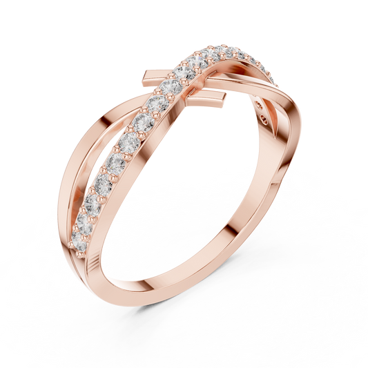 Curvy Modern Diamond Ring SB-9-62