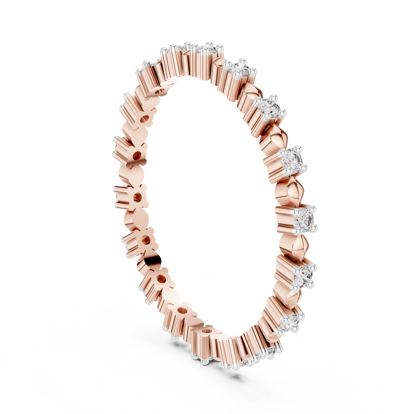 Full Round Dot Divided Diamond Ring - SB-6-15